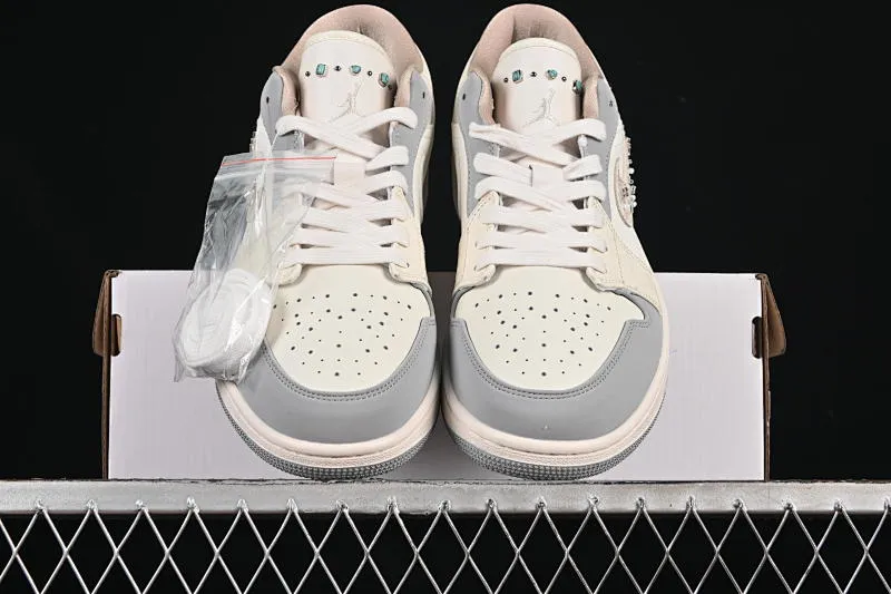 All categories Air Jordan Jordan series basketball shoes Air Jordan 1 Low Air Jordan 1 Low AJ1 Joe 1 flash diamond white crack low-top cultural casual sneakers IH7323-100